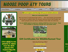 Tablet Screenshot of moosepooptours.com
